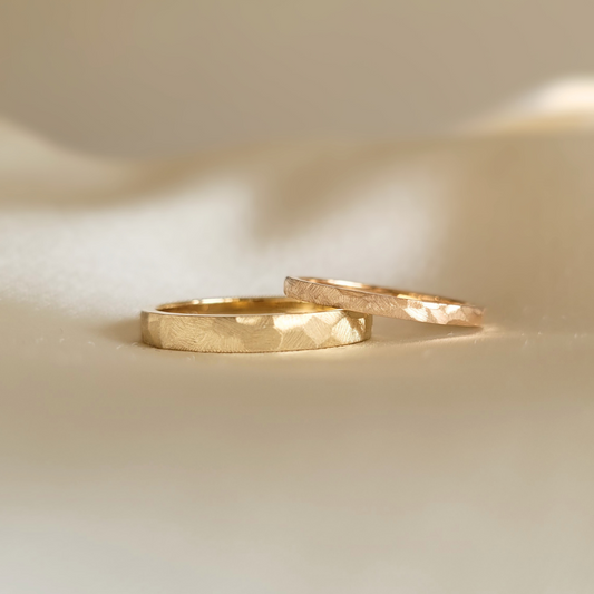 Bespoke Sculptured Gold Wedding Rings
